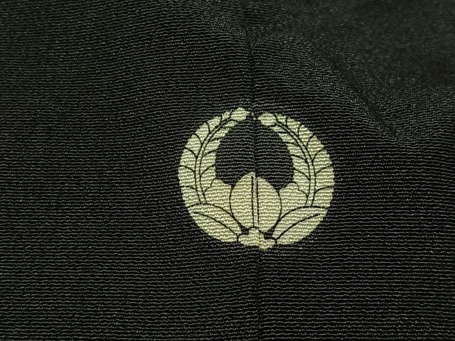 平和屋着物■豪華黒留袖　駒刺繍　エ霞風景草花文　金彩　正絹　逸品　CABK0318ua