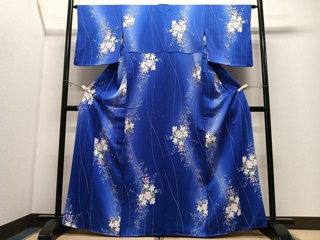 平和屋着物■上質な小紋　草花文　暈し染め　正絹　逸品　CABK0322ua