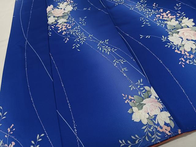 平和屋着物■上質な小紋　草花文　暈し染め　正絹　逸品　CABK0322ua
