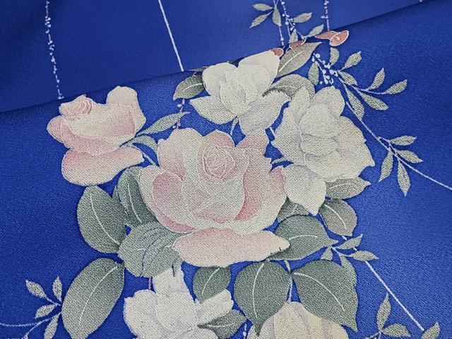 平和屋着物■上質な小紋　草花文　暈し染め　正絹　逸品　CABK0322ua