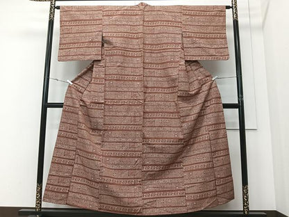 平和屋着物■上質な紬　壁画文様　正絹　逸品　CABK0325ua