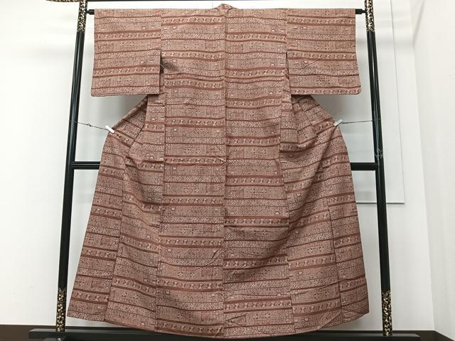 平和屋着物■上質な紬　壁画文様　正絹　逸品　CABK0325ua