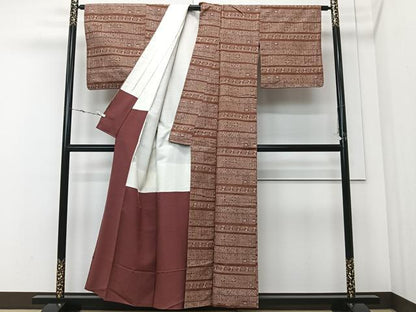 平和屋着物■上質な紬　壁画文様　正絹　逸品　CABK0325ua