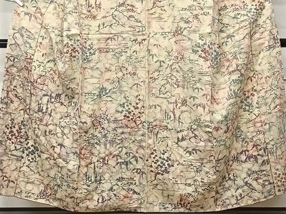 平和屋着物■訪問着　流水草葉文　正絹　逸品　CABK0327ua