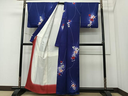 平和屋着物■上質な小紋　草花文　暈し染め　正絹　逸品　未使用　CABK0334ua