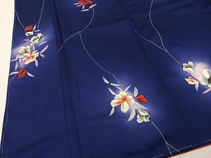 平和屋着物■上質な小紋　草花文　暈し染め　正絹　逸品　未使用　CABK0334ua