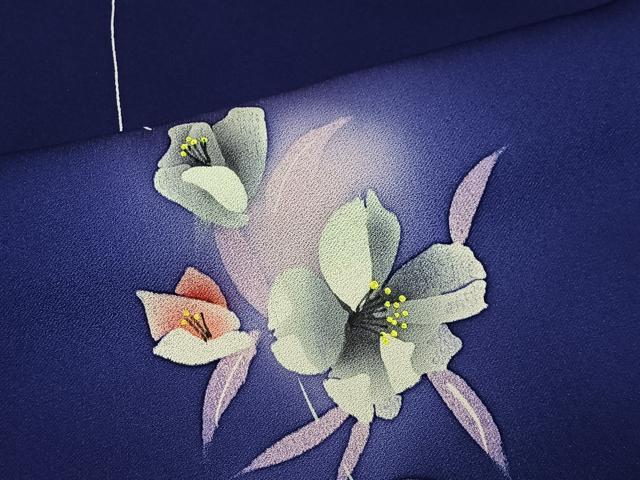 平和屋着物■上質な小紋　草花文　暈し染め　正絹　逸品　未使用　CABK0334ua
