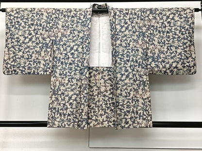 平和屋着物＃羽織 草花文 正絹 逸品 CABK0350ua