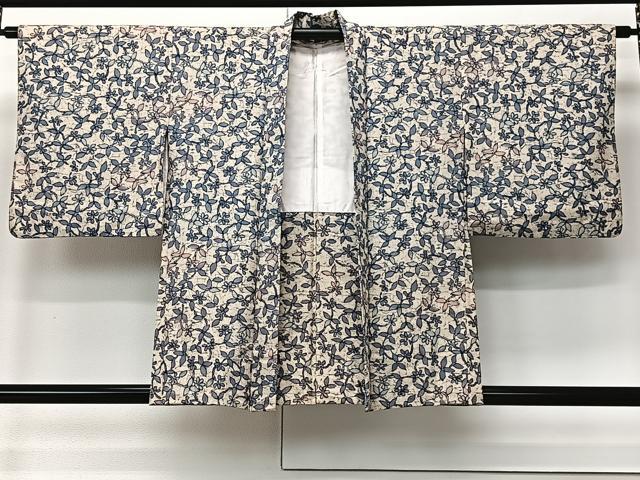 平和屋着物＃羽織 草花文 正絹 逸品 CABK0350ua
