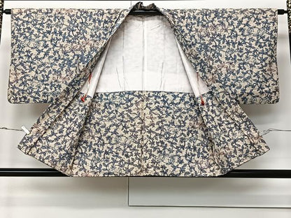 平和屋着物＃羽織 草花文 正絹 逸品 CABK0350ua