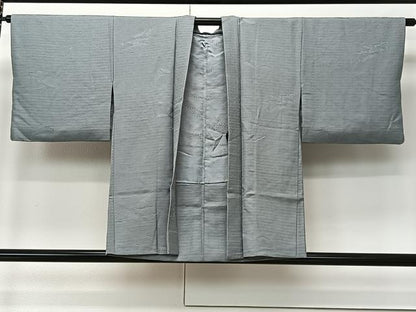 平和屋着物＃羽織 流水遠山地紋 錆青磁色 正絹 逸品 CABK0351ua