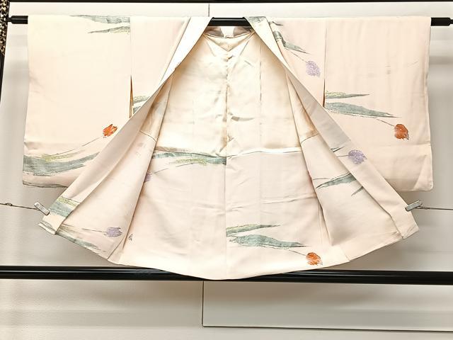 平和屋着物＃羽織 寿光織 抽象文様 金銀糸 正絹 逸品 CABK0352ua