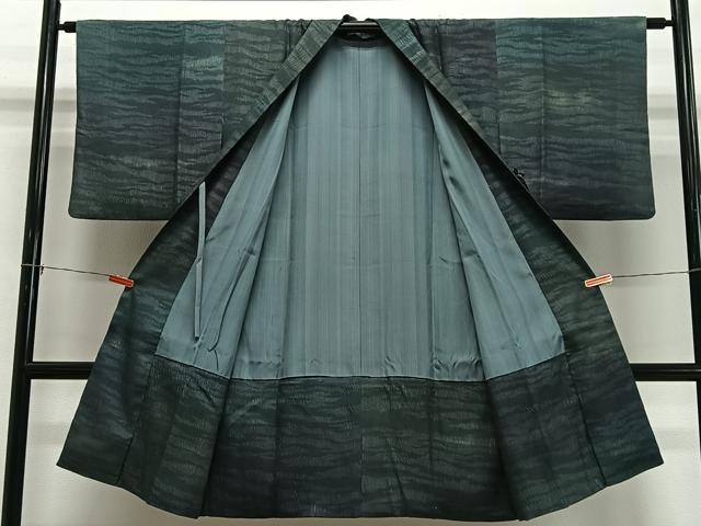 平和屋着物＃道中着　霞文　暈し染め　正絹　逸品　CABK0355ua