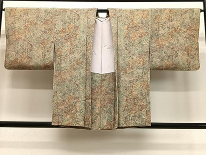 平和屋着物＃羽織 霞文 鬼しぼ縮緬 正絹 逸品 CABK0360ua