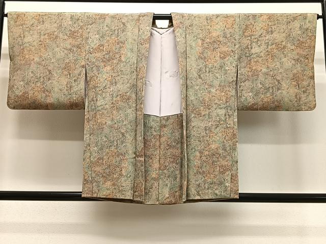 平和屋着物＃羽織 霞文 鬼しぼ縮緬 正絹 逸品 CABK0360ua