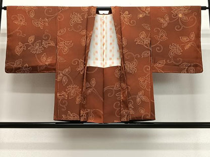 平和屋着物＃羽織 更紗花唐草文 暈し染め 正絹 逸品 未使用 CABK0376ua