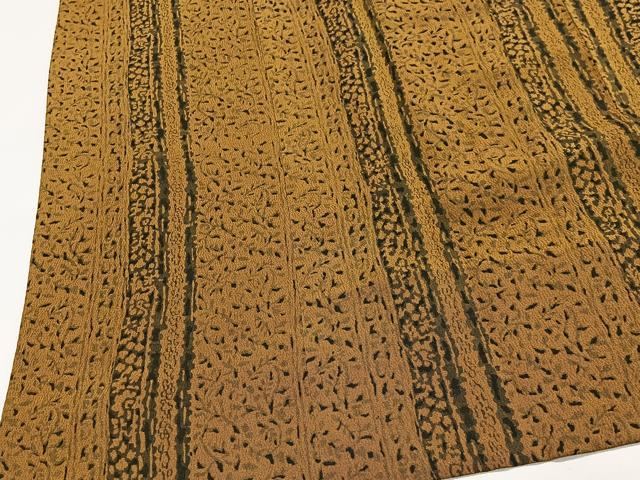 平和屋着物＃道中着　蔦の葉間道　ロング丈　正絹　逸品　CABK0378ua
