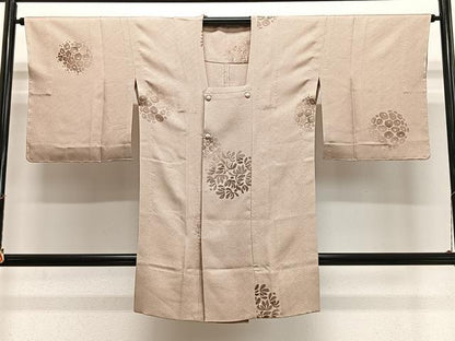平和屋着物＃道行コート　草花丸文　ロング丈　正絹　逸品　未使用　CABK0380ua
