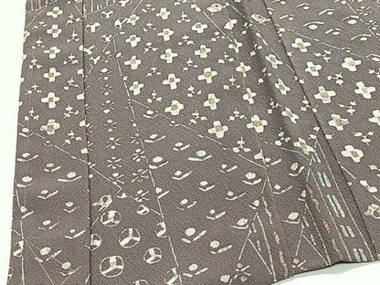 平和屋着物＃羽織 ろうけつ染め 幾何学花文 正絹 逸品 未使用 CABK0387ua