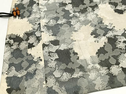 平和屋着物＃道中着　紬地　霞文　正絹　逸品　CABK0394ua