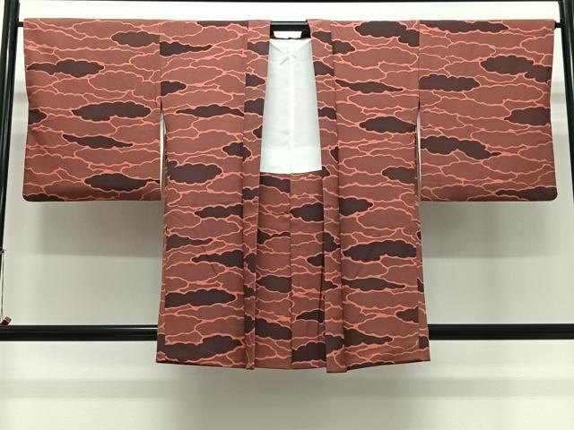 平和屋着物＃羽織　雲取り文　正絹　逸品　CABK0400ua