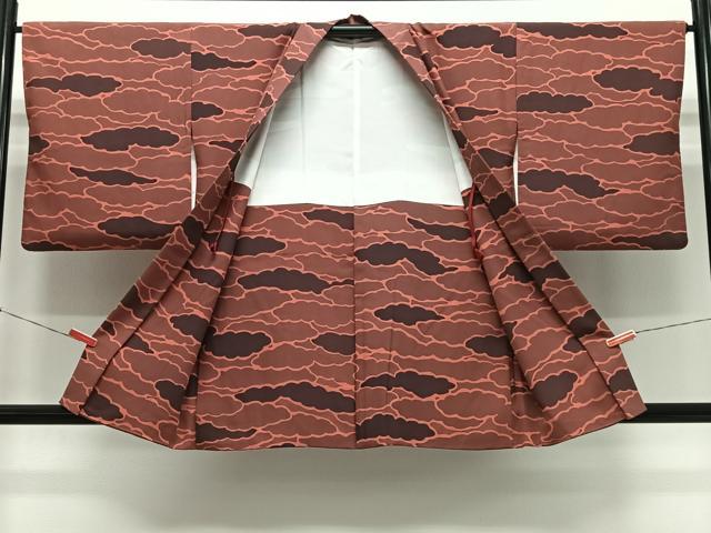 平和屋着物＃羽織　雲取り文　正絹　逸品　CABK0400ua