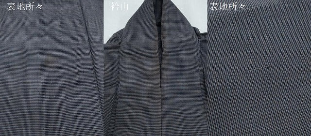 平和屋着物＊夏物　男性　紗紬　格子文　正絹　逸品　CABK0402th