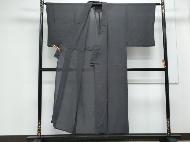 平和屋着物＊夏物　男性　紗紬　格子文　正絹　逸品　CABK0402th