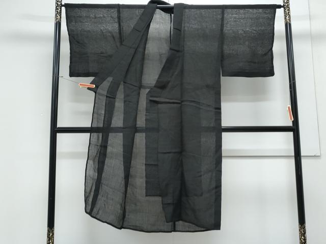 平和屋着物＊夏物　男性　色無地　紫黒色　CABK0403th