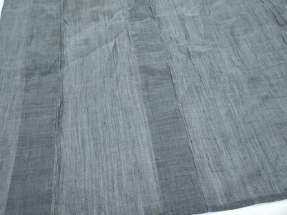 平和屋着物＊夏物　本場小千谷ちぢみ　墨色　麻　逸品　CABK0407th
