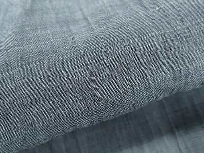 平和屋着物＊夏物　本場小千谷ちぢみ　墨色　麻　逸品　CABK0407th