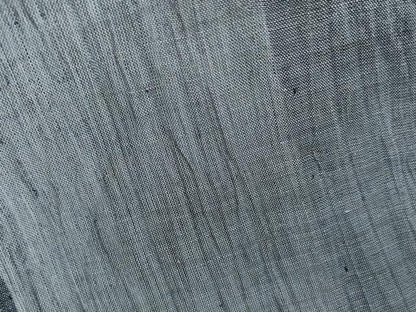 平和屋着物＊夏物　本場小千谷ちぢみ　墨色　麻　逸品　CABK0407th