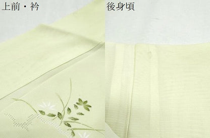 平和屋着物＊夏物　訪問着　絽　草花文　暈し染め　正絹　逸品　CABK0409th