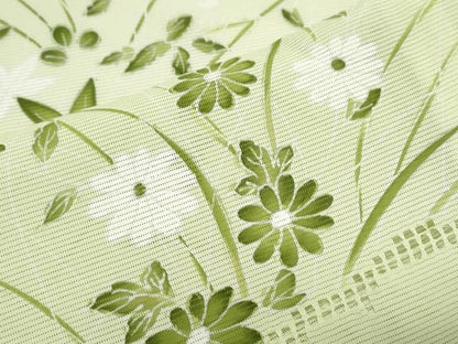 平和屋着物＊夏物　訪問着　絽　草花文　暈し染め　正絹　逸品　CABK0409th