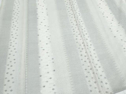 平和屋着物＊夏物　本場大島紬　夏大島　白大島　あられ間道　正絹　逸品　CABK0413th
