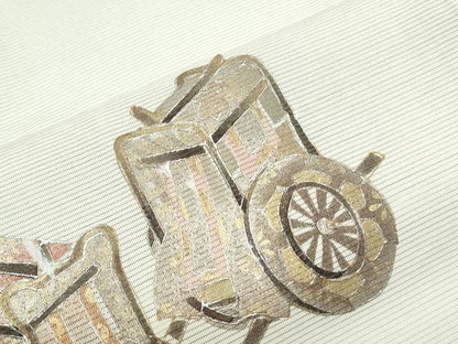 平和屋着物＊夏物　訪問着　絽　御所車文　暈し染め　金銀彩　正絹　逸品　CABK0414th