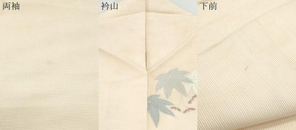 平和屋着物＊夏物　訪問着　絽　枝葉文　銀彩　正絹　逸品　CABK0416th