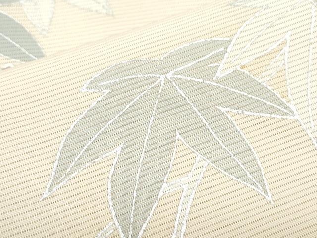 平和屋着物＊夏物　訪問着　絽　枝葉文　銀彩　正絹　逸品　CABK0416th