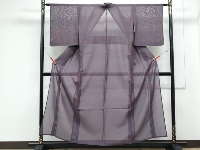 平和屋着物＊夏物　小紋　紗　霞文　暈し染め　正絹　逸品　CABK0421th