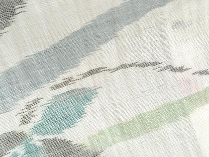 平和屋着物＊夏物　本場小千谷ちぢみ　草花文　麻　逸品　CABK0426th