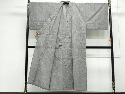 平和屋着物＊夏物　男性　紗紬　霞文　正絹　逸品　CABK0430th