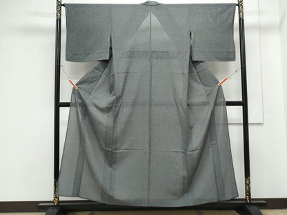 平和屋着物＊夏物　江戸小紋　絽　鮫小紋柄　正絹　逸品　CABK0432th