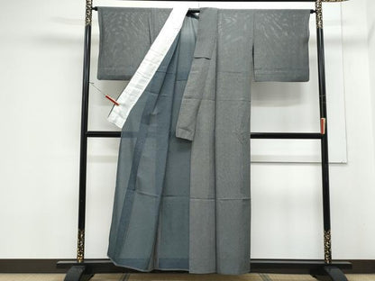平和屋着物＊夏物　江戸小紋　絽　鮫小紋柄　正絹　逸品　CABK0432th