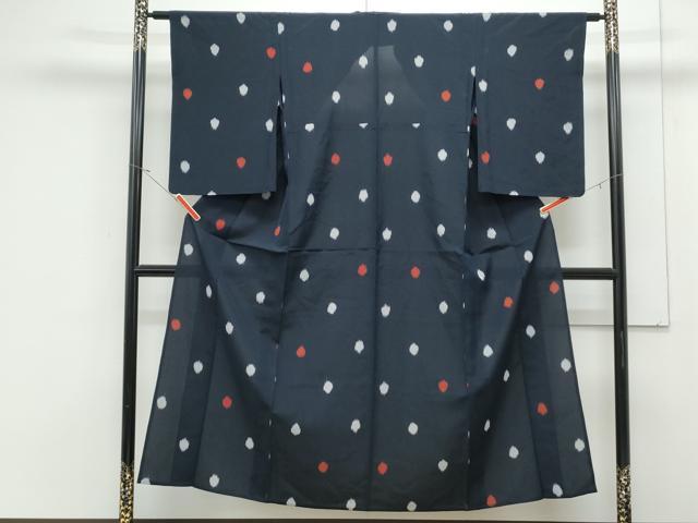 平和屋着物＊夏物　小紋　紗　丸文　CABK0436th