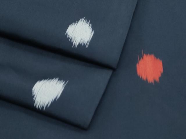 平和屋着物＊夏物　小紋　紗　丸文　CABK0436th