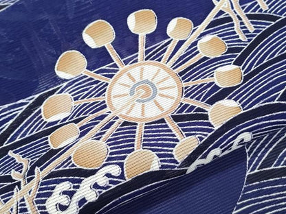 平和屋着物＊夏物　訪問着　絽　流水草花文　正絹　逸品　CABK0440th