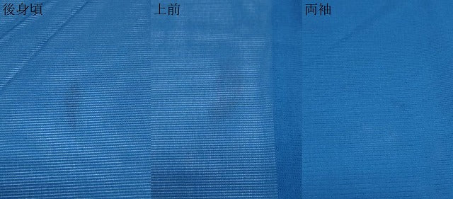 平和屋着物＊夏物　色無地　絽　紺瑠璃色　洗える着物　CABK0442th
