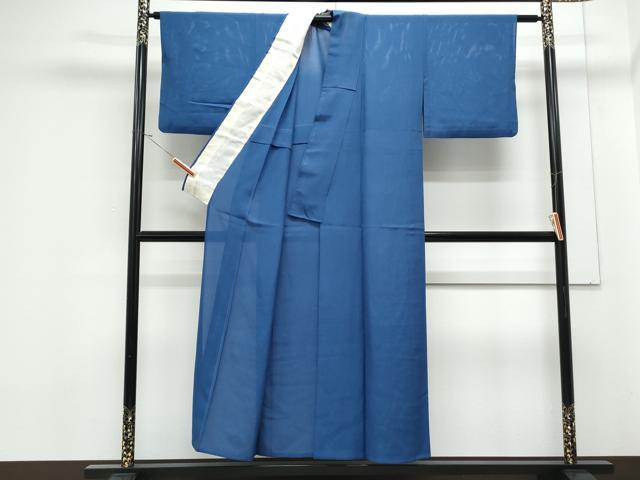 平和屋着物＊夏物　色無地　絽　瑠璃紺色　正絹　逸品　CABK0452th