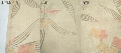 平和屋着物＊夏物　小紋　紗　草花文　CABK0463th