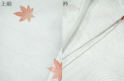 平和屋着物＊夏物　小紋　絽　流水楓文　洗える着物　CABK0465th